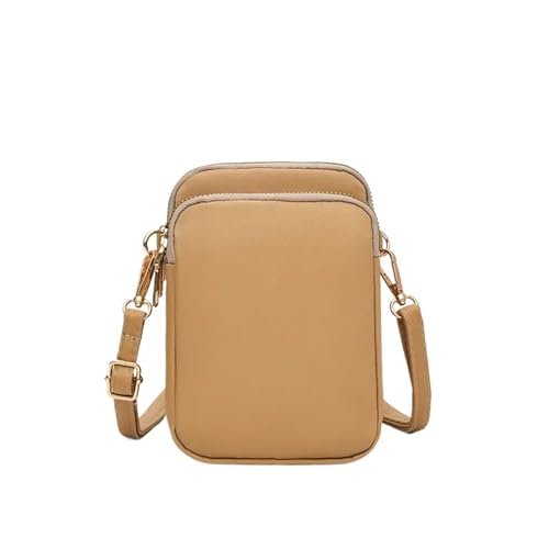 SNGUOQ Umhängetasche Handytasche Damen Handytasche Mini Weibliche Messenger Geldbörse Dame Geldbörse Kleine Umhängetasche Damen Handtasche Für Die Tägliche Arbeit(Brown) von SNGUOQ