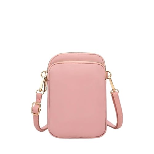 SNGUOQ Umhängetasche Handytasche Damen Handytasche Mini Weibliche Messenger Geldbörse Dame Geldbörse Kleine Umhängetasche Damen Handtasche Für Die Tägliche Arbeit(Pink) von SNGUOQ