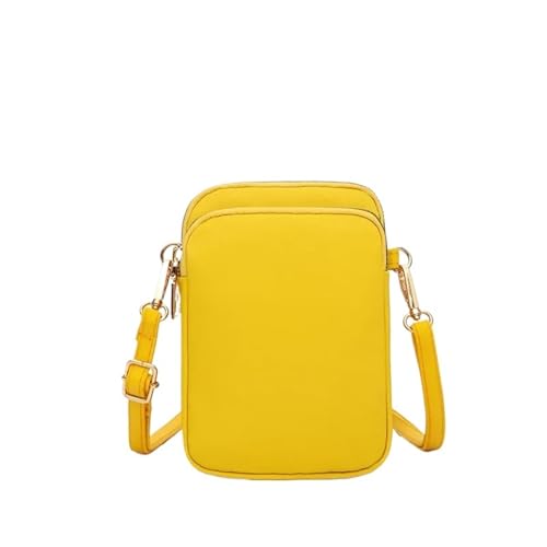 SNGUOQ Umhängetasche Handytasche Damen Handytasche Mini Weibliche Messenger Geldbörse Dame Geldbörse Kleine Umhängetasche Damen Handtasche Für Die Tägliche Arbeit(Yellow) von SNGUOQ