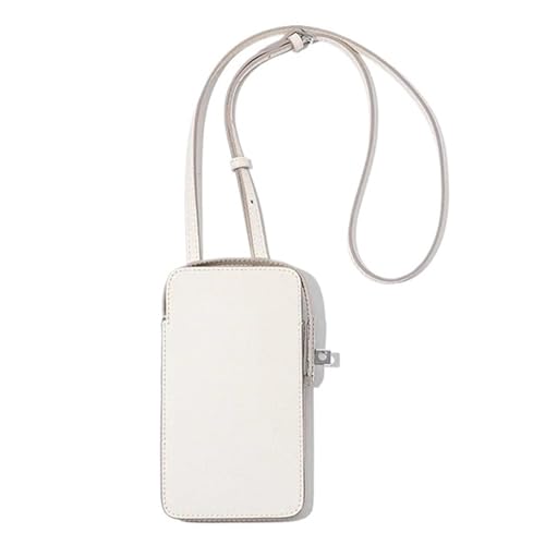 SNGUOQ Umhängetasche Handytasche Frau Tragbare Leder Umhängetasche Mode Lässig Dame Schultertasche Kartenetui Für Die Tägliche Arbeit(Beige) von SNGUOQ