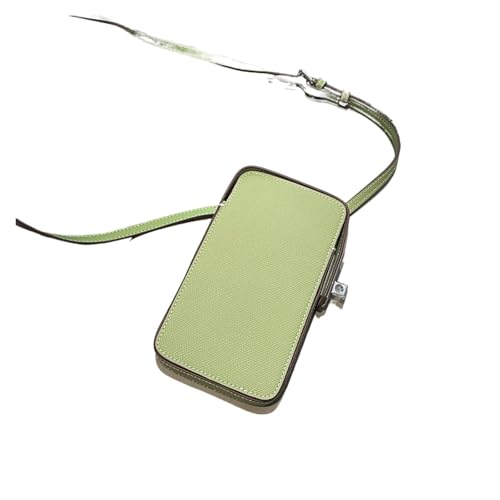 SNGUOQ Umhängetasche Handytasche Frau Tragbare Leder Umhängetasche Mode Lässig Dame Schultertasche Kartenetui Für Die Tägliche Arbeit(Green) von SNGUOQ