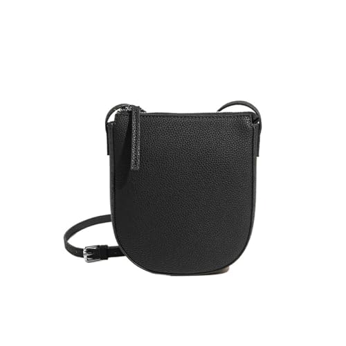 SNGUOQ Umhängetasche Handytasche Frau Tragbare Leder Umhängetasche Mode Lässig Dame Umhängetasche Für Die Tägliche Arbeit(Black) von SNGUOQ