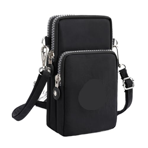 SNGUOQ Umhängetasche Handytasche Handytasche Mini Weibliche Messenger Geldbörse Dame Geldbörse Kleine Umhängetasche Damen Handtasche Für Die Tägliche Arbeit(Black) von SNGUOQ