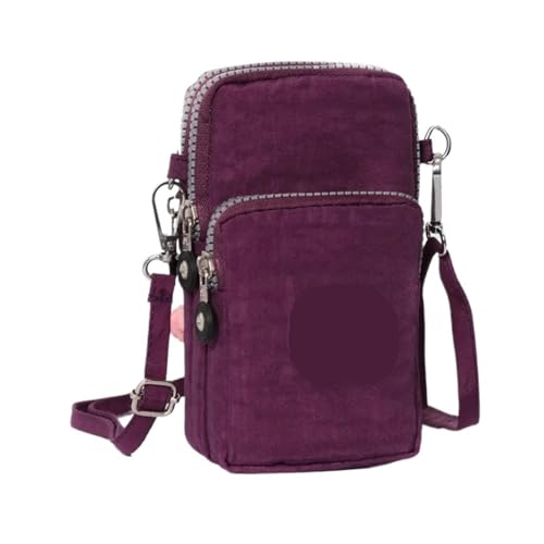 SNGUOQ Umhängetasche Handytasche Handytasche Mini Weibliche Messenger Geldbörse Dame Geldbörse Kleine Umhängetasche Damen Handtasche Für Die Tägliche Arbeit(Purple) von SNGUOQ