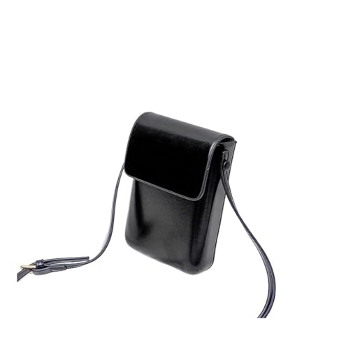 SNGUOQ Umhängetasche for Damen, Mini-Umhängetaschen und Handtaschen aus PU-Leder for Mädchen, einfache Damen-Handytaschen Für Die Tägliche Arbeit(Black) von SNGUOQ