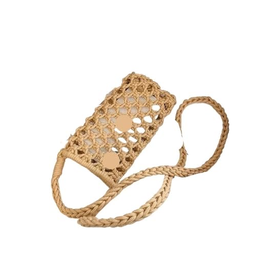 SNGUOQ Weibliche Vintage Umhängetasche Stroh Seil handgewebte Urlaub Mini Geldbörse Frauen Casual Handytasche Für Die Tägliche Arbeit von SNGUOQ
