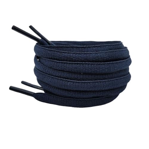 Spitze Herren und Damen Flache Runde Freizeit Sport Board Canvas Schuhe Stiefel Schnürsenkel Universal Für Outdoorschuhe,Sportschuhe(Deep Blue 5,100cm) von SNGUOQ