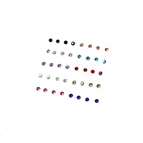 10-20 Paare kubische Zirkonia-Plastikohrringe für empfindliche Ohren 2-6mm Kubikzirkonia für Frauen Mädchen Silikon Postoelen Ohrringe Ohrringe Set… von SNHHNSW
