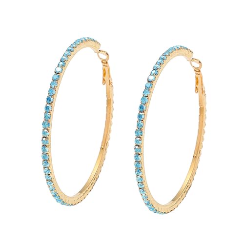 60 mm Strass Big Hoop Ohrringe für Frauen hypoallergen große kubische Zirkonia -Hoops Huggie Farkly Crystal Women's Loop Ohrring Fashion Classic Schmuck für Partytanz 60 mm Strass Big Hoop Ohrringe für Frauen hypoallergen große kubische Zirkonia -Hoops Huggie Farkly Crystal Women's Loop Ohrring Fashion Classic Schmuck für Partytanz von SNHHNSW