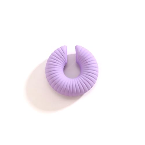 Acrylchunky Ohrmanschettenohrring für Frauen farbenfrohe Clip auf Ohrringen Punk Non Piercing Ohrring Statement für Frauen Männer Teen Mädchen Schmuck Geschenke-Schwarze von SNHHNSW