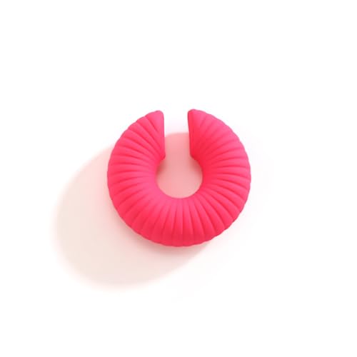 Acrylchunky Ohrmanschettenohrring für Frauen farbenfrohe Clip auf Ohrringen Punk Non Piercing Ohrring Statement für Frauen Männer Teen Mädchen Schmuck Geschenke-Schwarze von SNHHNSW