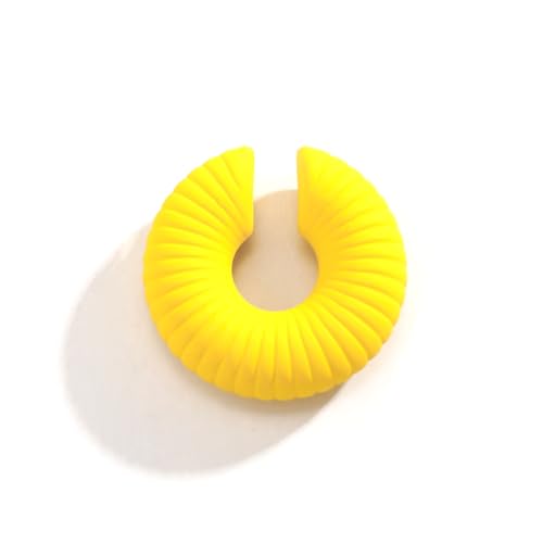 Acrylchunky Ohrmanschettenohrring für Frauen farbenfrohe Clip auf Ohrringen Punk Non Piercing Ohrring Statement für Frauen Männer Teen Mädchen Schmuck Geschenke-Schwarze von SNHHNSW