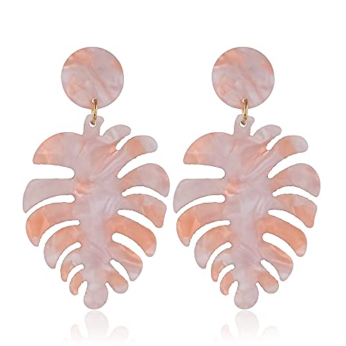 Acrylpalmblatt Drop Dangle Ohrringe für Frauen Mädchen Statement Palmblattohrringe grün rosa farbenfrohe Harz Monstera Drop Hangle Ohrringe Mode Schmuck Acrylpalmblatt Drop Dangle Ohrringe für Frauen Mädchen Statement Palmblattohrringe grün rosa farbenfrohe Harz Monstera Drop Hangle Ohrringe Mode Schmuck von SNHHNSW