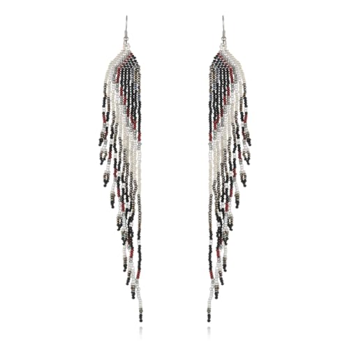Bohemian Long Quaste Drop Dangle Ohrring für Frauen handgefertigtes Ball Perlen Bolzen Bunte Boho Ethikkette Haken Ohrringe Leichtes Vintage Jhumka Jhumki Schmuck Geschenke für Weihnachten Halloween Bohemian Long Quaste Drop Dangle Ohrring für Frauen handgefertigtes Ball Perlen Bolzen Bunte Boho Ethikkette Haken Ohrringe Leichtes Vintage Jhumka Jhumki Schmuck Geschenke für Weihnachten Halloween von SNHHNSW