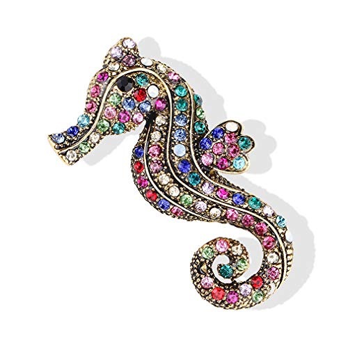 Brosche Farbe Strass See Horse Seestern Fisch Fisch Brustschnalle Pin Frauen Corsage Kleidung Accessoires Party Party von SNHHNSW