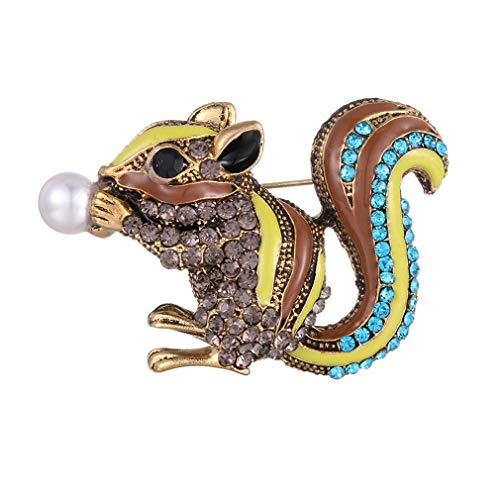 Brosche Stecknadel Strass Tiere Eichhörnchen Form Corsage Clothing Acessories Ladies Stillpin Party Schmuck Schmuck von SNHHNSW