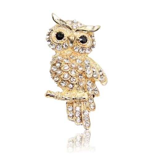 Cartoon Animal Brosche Stecknadel Strass Eule Form Brustwachen Frauen Party Corsage Geburtstag Schmuck Geschenk von SNHHNSW