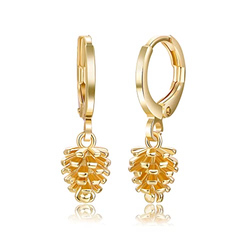 Drop Dangle Ohrringe Kiefernkegel Hebeback Frauengeburtstag präsentiert Mode -verziertes Statement Schmuck Schmuck von SNHHNSW