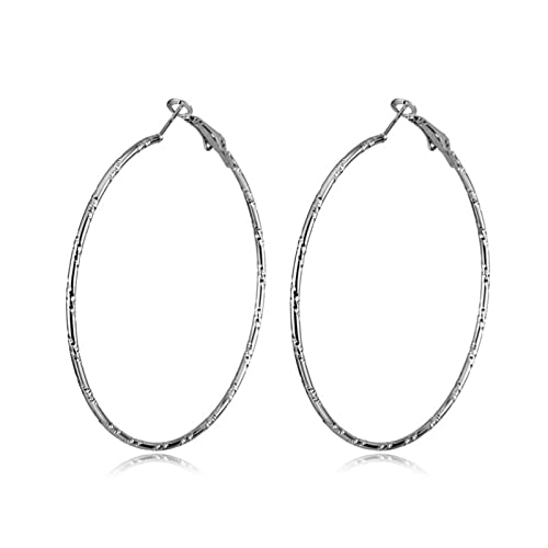 Edelstahl Erwachsene Reifenoopringe, Ohrringe Punk Big Circle Click-Top-Ohrringe Juwely Geschenk für Party Edelstahl Erwachsene Reifenoopringe, Ohrringe Punk Big Circle Click-Top-Ohrringe Juwely Geschenk für Party von SNHHNSW