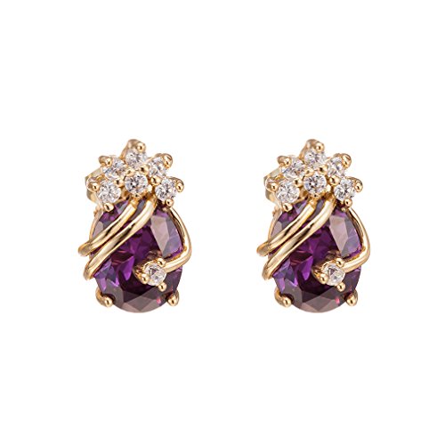 Elegante kubische Zirkonia -Multikolen -Bolzenohrringe für Frauen von SNHHNSW