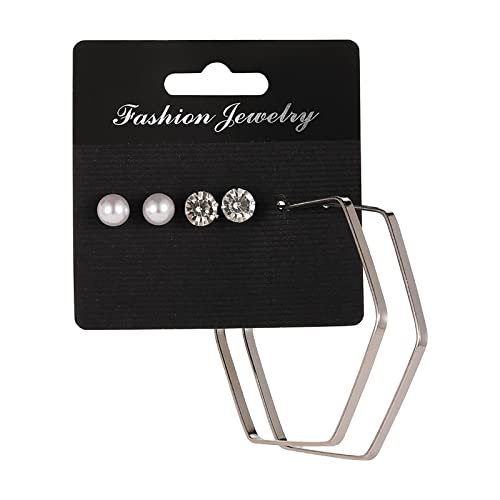 Frauen Ohrring Mutter Valentinstag Geschenke 3 Paare Hoop Ohrringe für kleine große Reifen Packs Set Mode Schmuck Geburtstagsfeier Geschenk von SNHHNSW