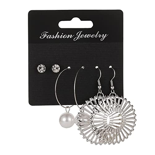 Frauen Ohrring Mutter Valentinstag Geschenke 3 Paare Hoop Ohrringe für kleine große Reifen Packs Set Mode Schmuck Geburtstagsfeier Geschenk von SNHHNSW