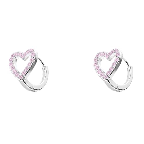 Herzgeformte kleine Reifenknorpelohrringe für Frauen rosa kubische Zirkonia Hypoallergen winzig Hohlköpfe Liebe Huggie Hoops Zirgy Birthday Hochzeit Muttertag Schmuck Schmuck von SNHHNSW
