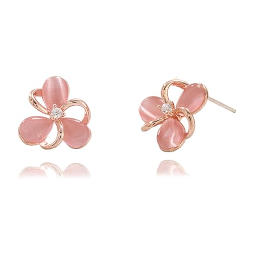 Kleine Kleeblattohrohrringe für Frauen Katze Eye Shamrock Blumenschstene Lucky Opal Blütenblätter Blumenknorpel Tragus Ohrring Chic Schmuck für Mutter Schwester von SNHHNSW