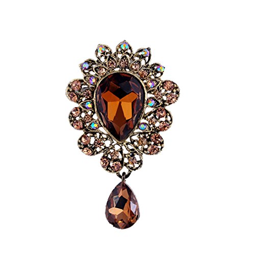 Lily Flower Eingelegene Strasssteine ​​Legierung Zirkonia Anhänger Brosche Pin Frauen Accessoires von SNHHNSW