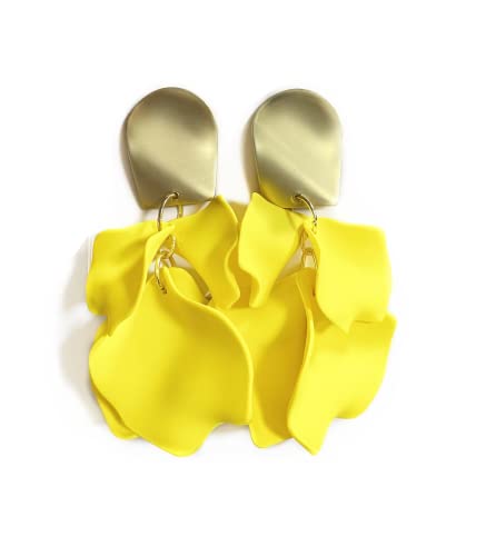Metall Bunte Acryl Rose Blütenblattohrringe Hangle übertrieben Blumenohrringe Drop Statement Blumenblüten Quastenohrringe für Frauen-Gelb Metall Bunte Acryl Rose Blütenblattohrringe Hangle übertrieben Blumenohrringe Drop Statement Blumenblüten Quastenohrringe für Frauen-Gelb von SNHHNSW