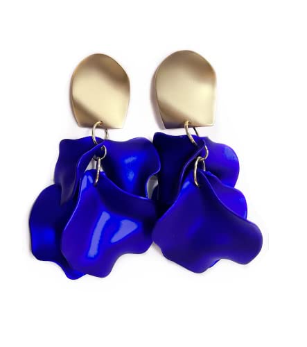 Metall Bunte Acryl Rose Blütenblattohrringe Hangle übertriebene Blumenohrringe Drop Statement Blumenblumenohrringe für Frauen-tiefe Blau Metall Bunte Acryl Rose Blütenblattohrringe Hangle übertriebene Blumenohrringe Drop Statement Blumenblumenohrringe für Frauen-tiefe Blau von SNHHNSW