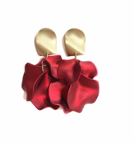 Metall Bunte Acryl Rose Blütenblattohrringe übertriebene Blütenohrringe Drop Statement Blumenblüten Quastenohrringe für Frauen-Red Metall Bunte Acryl Rose Blütenblattohrringe übertriebene Blütenohrringe Drop Statement Blumenblüten Quastenohrringe für Frauen-Red von SNHHNSW