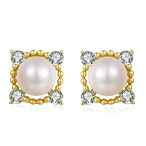 Ohrringe für Frauen für Frauen rund Süßwasserperl Tiny Ohrring Girls von SNHHNSW