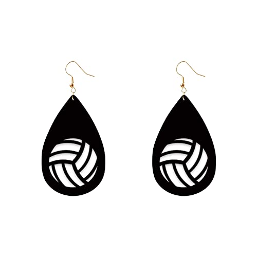 Owl Ohrringe Frauen Sportfans Baseball Leder künstlicher Anhänger Fußball Basketball Sparkling Softball Mom Clip Hoop von SNHHNSW