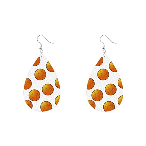 Owl Ohrringe Frauen Sportfans Baseball Leder künstlicher Anhänger Fußball Basketball Sparkling Softball Mom Clip Hoop von SNHHNSW