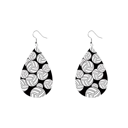 Owl Ohrringe Frauen Sportfans Baseball Leder künstlicher Anhänger Fußball Basketball Sparkling Softball Mom Clip Hoop von SNHHNSW