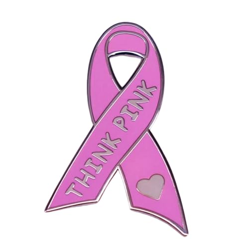 Pink Ribbon Pin Brustkrebs Bewusstsein Emaille Lappel Pins Brosche Krebs Bewusstsein Ribbon Abzeichen Schmuck Geschenk für Spendenaktion, Marathon, Freiwilliger von SNHHNSW