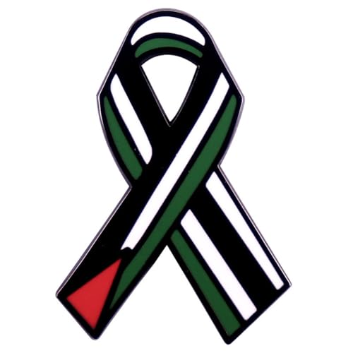 Ribbon Badge Emaille Pin Palestine Flagge Brosche Freund International Travel Brosche Kragen Pin Schmuck Geschenk Hut Kleidung Rucksack von SNHHNSW