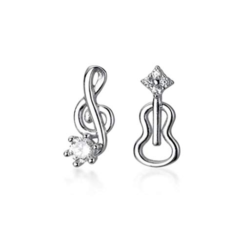 S925 Little Lady Pretty Violin Ohrringe mit S in Micro-Silky, 925 von SNHHNSW