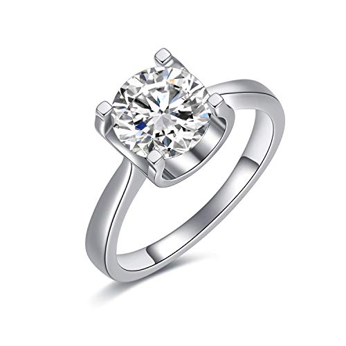 SNHHNSW 1 ct. tw. Runder Cut Moissanit Ring 10k 14k Verlobungsring für Frauen, personalisierter Name Ring von SNHHNSW