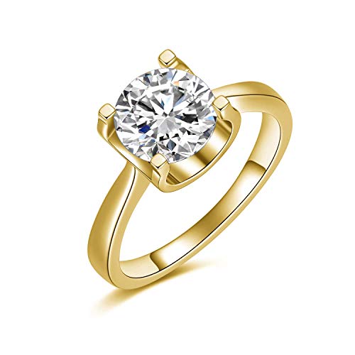 SNHHNSW 1 ct. tw. Runder Cut Moissanit Ring 10k 14k Verlobungsring für Frauen, personalisierter Name Ring von SNHHNSW