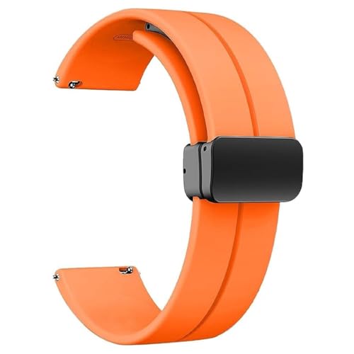 SNHHNSW 20 mm und 22 mm Silikonarmbänder, Sportwächter -Armbänder mit schneller Clearance mit magnetischen Faltschleife Männern und Frauen von SNHHNSW