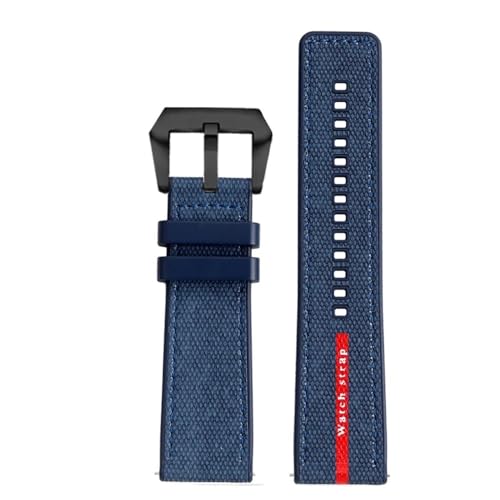 SNHHNSW 24 -mm -Leinwand Silikon -Armband für PAM1391/1565 1404 Serie Nylon Gummi -Uhrengurtzubehör (Grau BK) von SNHHNSW
