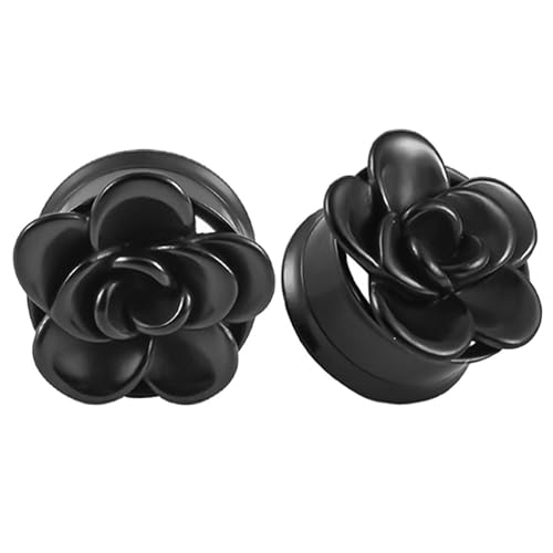 SNHHNSW 2pcs Ohrverschlüsse Stretching -Kit, Edelstahlmessgeräte für Männer Blumenstechcing Tunnel von SNHHNSW
