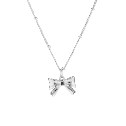 SNHHNSW Bogen Halskette Muttertag Halskette für Mutter zierlich Choker für Frauen, Bogen Halskette Bogenknot Biege Anhänger Halskette Schmuck von SNHHNSW