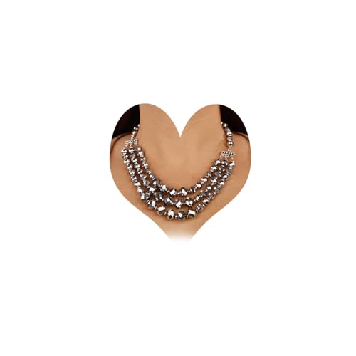 SNHHNSW Boho geschichtete Perlen -Halskette mit Ohrringen Kristall Cluster Chunky Kette Anhänger Statement Halskette für Frauen SNHHNSW Boho geschichtete Perlen -Halskette mit Ohrringen Kristall Cluster Chunky Kette Anhänger Statement Halskette für Frauen von SNHHNSW