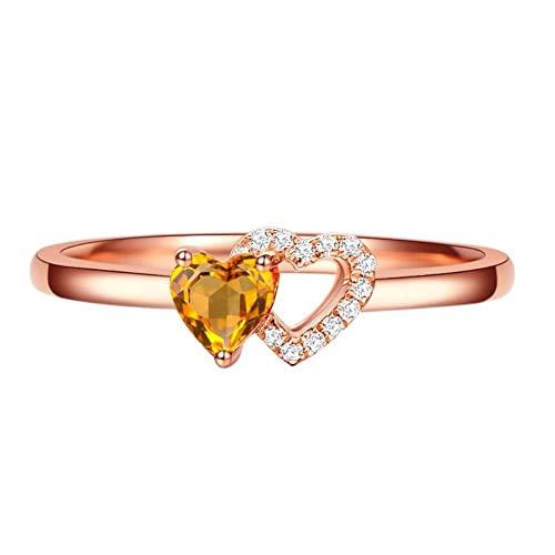 SNHHNSW Citrine Edelstein -Hochzeitsvergütung Rosenring Ehering gut SNHHNSW Citrine Edelstein -Hochzeitsvergütung Rosenring Ehering gut von SNHHNSW