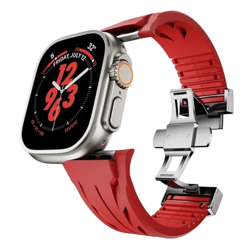 SNHHNSW Fluororubberband für Ultra 2 49mm S10 46 mm 45 mm 44 mm 42 mm Gurt für iWatch Serie 6 5 4 Se 9 8 7 Ultra -Schnitt bis Größe Fluororubber Armband Uhrenbandbänder SNHHNSW Fluororubberband für Ultra 2 49mm S10 46 mm 45 mm 44 mm 42 mm Gurt für iWatch Serie 6 5 4 Se 9 8 7 Ultra -Schnitt bis Größe Fluororubber Armband Uhrenbandbänder von SNHHNSW