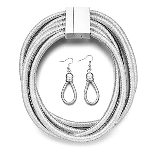 SNHHNSW Frauen Halskette Ohrringe Set Multilayer Bohemian Vintage ethnisch übertriebener Schmuck von SNHHNSW