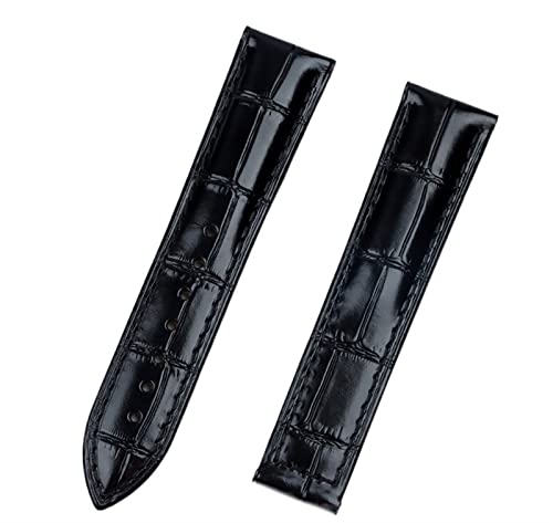 SNHHNSW Kalbskinne echtes Bambus Grain Leder Watch Band für Gurt Uhr 300 Deville Watchband Bracelet Logo von SNHHNSW